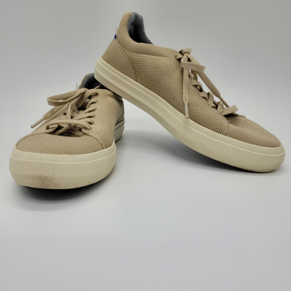 Rothy's RS02 Sneakers Tan Cream Wheat Casual Lace Up Low Top Mens Size 10